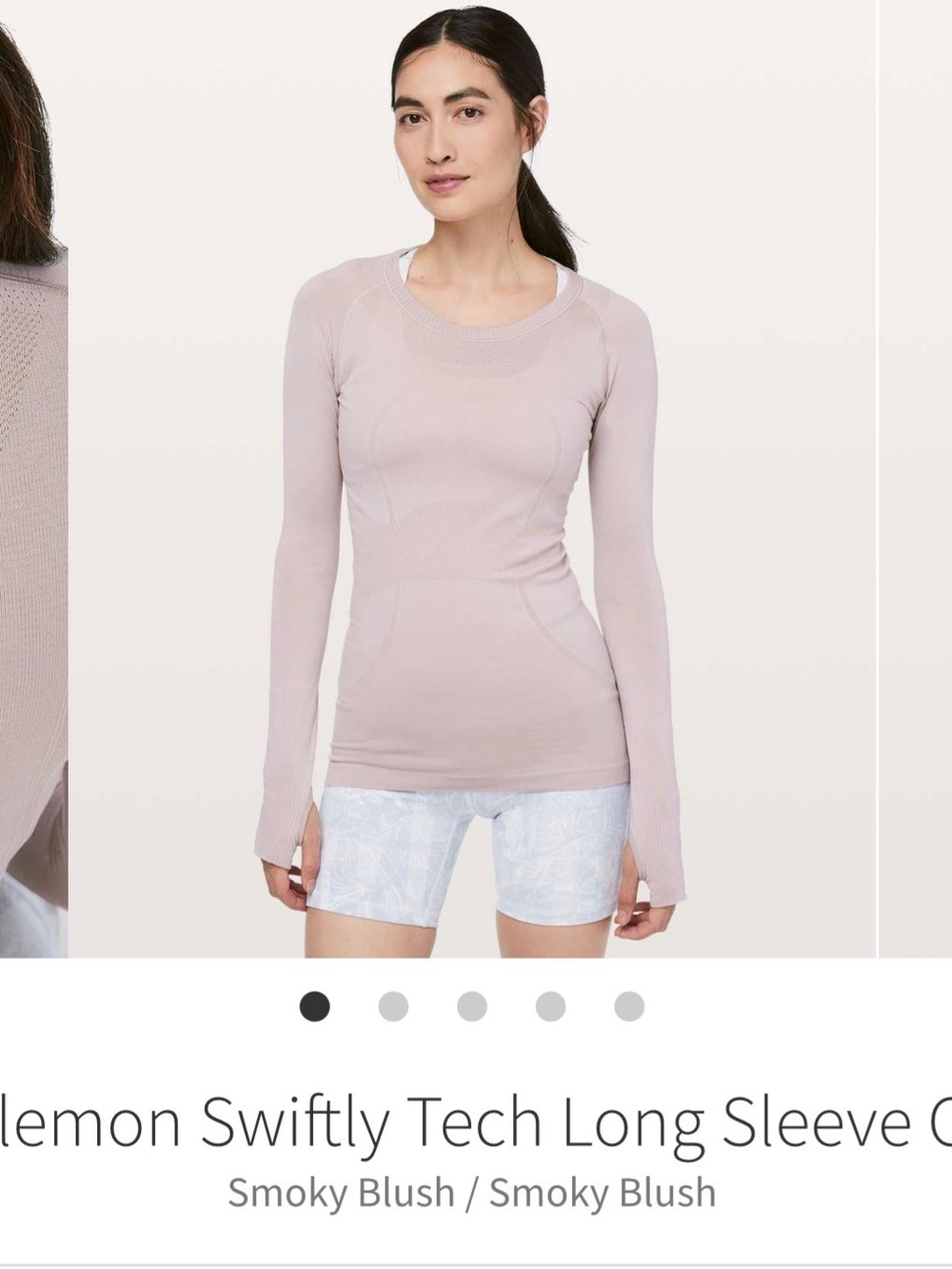 lululemon athletica swiftly tech blush long sleeve seamless top size 10🌸🌸🌸